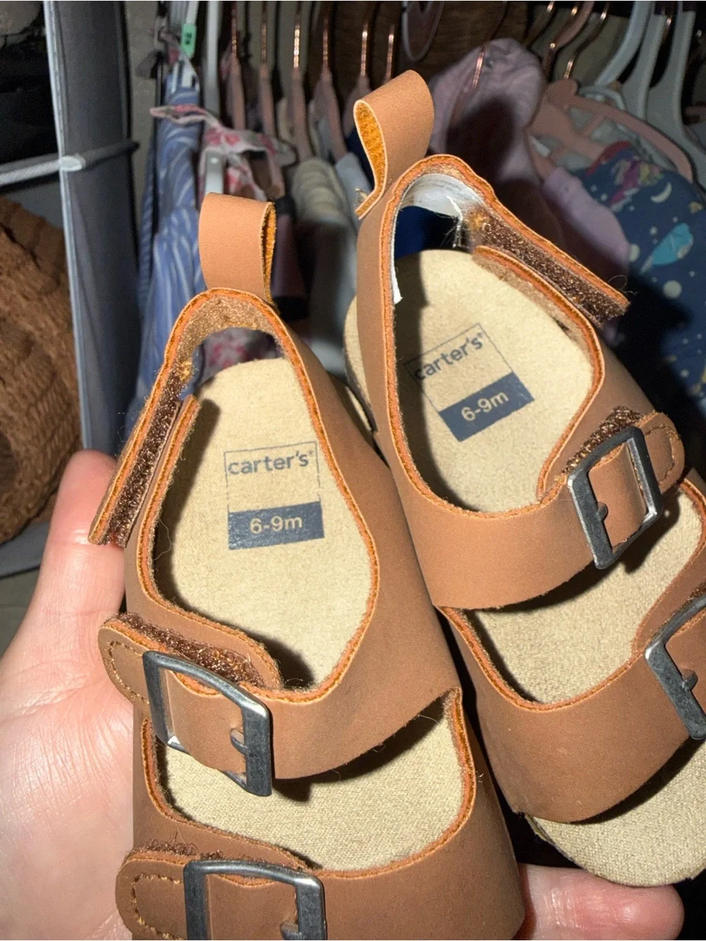 Carter's Tan Toddler Buckle Sandals